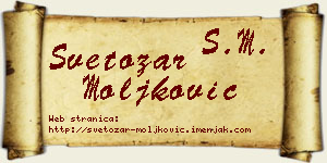 Svetozar Moljković vizit kartica
